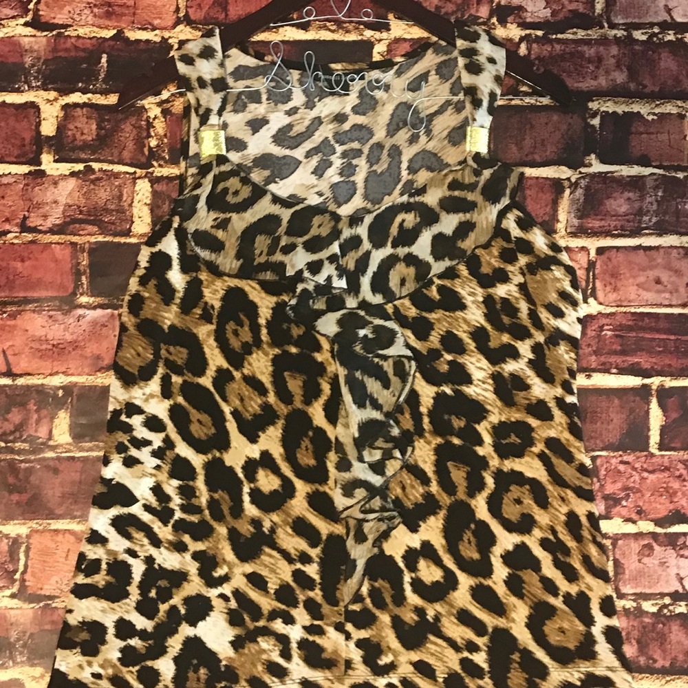 Cheetah print casual tank